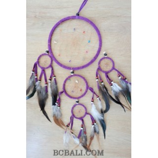 dream catcher 5circle handmade purple and black color